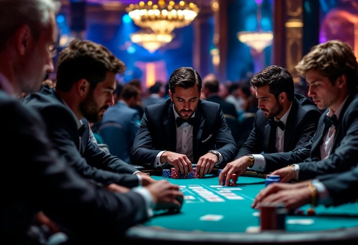 Dealer profesional sedang melayani pemain dalam sesi kasino langsung di judol88